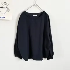 アースミュージックエコロジー　ボートネック　ボリュームスリーブ　長袖　カジュアル