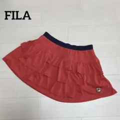 フィラ　テニスウェア　スコート フリル　ポケット　レッド　Mサイズ