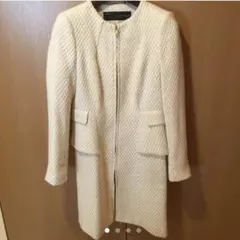 美品 ザラ ノーカラーコート S