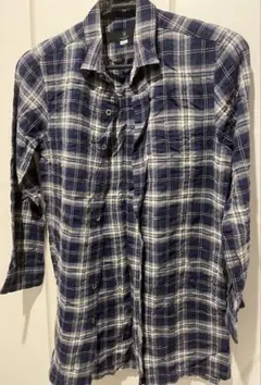 BEAUTY&YOUTH チェック柄シャツ Sサイズ ネイビー系