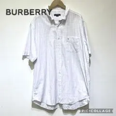 ☆美品☆BURBERRY チェック柄 半袖シャツ　43 大きめ