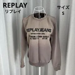 REPLAYJEANS グレー クルーネック スウェット