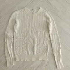 UNIQLO アイボリー ケーブルニット セーター S