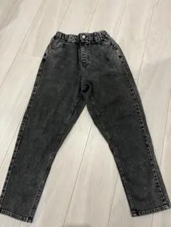 140cm ブラックデニムパンツ