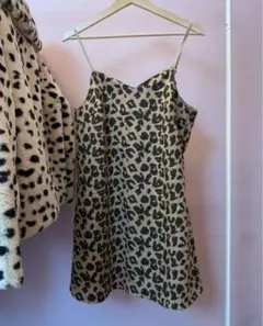 NICE CLAUP レオパード　キャミワンピ　ワンピース ヒョウ柄 豹柄