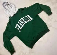 FRANKLIN ロゴ バイカラー パーカー グリーンのサムネイル