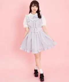 Secret Honey レース半袖ドッキングワンピース