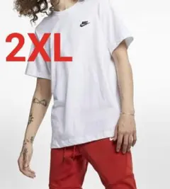 ナイキ 半袖 Tシャツ メンズ クラブ ホワイト 白 無地 2XL