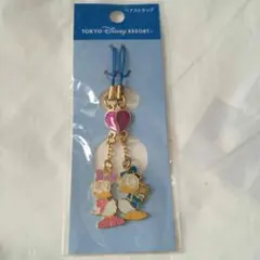 ディズニーランドリゾート ドナルドダックデイジーダックペアストラップ