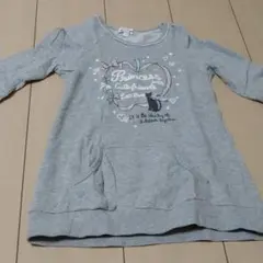 エニィファム トップス トレーナー ワンピース 120 グレー