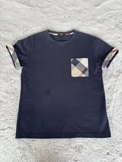 ブラックレーベルクレストブリッジ 半袖Tシャツ　ノバチェック　紺色　 Sサイズのサムネイル
