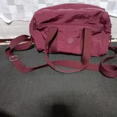Kipling ボストン型 ショルダーバッグ ワインレッドのサムネイル