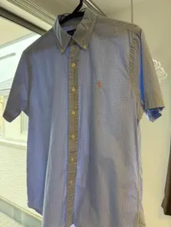 Ralph Lauren 半袖シャツ 水色と白のチェック