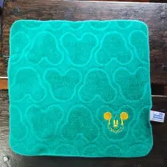 ミッキーマウス 緑色タオル