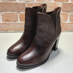 【corso roma9】コルソローマ サイドゴアブーツ(22)茶系