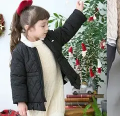 ＊専用＊新品プティマイン 120 ＊ファー衿キルト中綿ジャケット