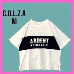 [C.O.L.Z.A] 英文字　プリントTシャツ　半袖　トップス　コットン