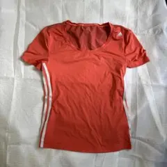 adidas climacool 半袖Tシャツ Mサイズ ピンクオレンジ