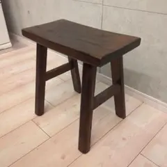 アジアン・バリ家具　木製ダークブラウンスツール