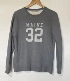 MAINE 32 プリント スウェット Mサイズ グレーのサムネイル