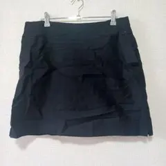 エスシーアンドコー スカパン ミニ Aライン 無地 3L相当 黒系 レーヨン