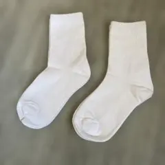 キッズ　ソックス　白　リブ編み　靴下 幼稚園　16〜18cm 2セット