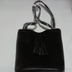 【新品】KBF＋ タッセル 巾着 バック ブラック