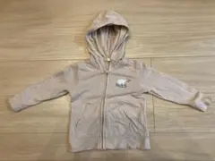 ベージュ フード付きパーカー　100