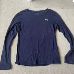 PUMA プーマ　ロンT ネイビー　ロゴ y2k 長袖　古着　刺繍のサムネイル