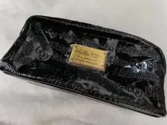 ★新品未使用★ ハローキティ キティちゃん 黒 パテントレザー ポーチ