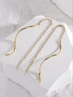 新品未使用＊小顔見え ロングピアス