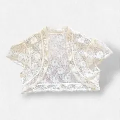 FLANDLE アイボリー レースボレロ　半袖　パーティ