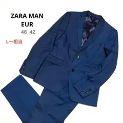 ZARAMAN ザラネイビー 紺ビジネスフォーマルスーツEUR48 42 L相当のサムネイル