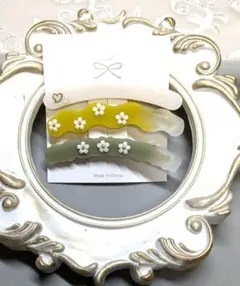 花付きヘアクリップ3個セット