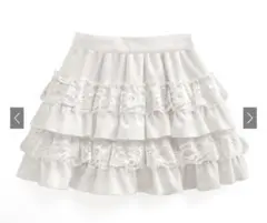 GRL インパン裏地付きレースフリルティアードミニスカート tu1459