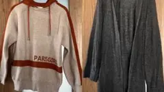 冬服　ニットパーカー　グレー ロングカーディガン セット　訳あり