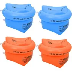 アームリング浮き輪 子供用 子供アームヘルパー アーム型 腕用 オレンジ、ブルー