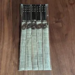 木製箸 5膳セット 水玉模様