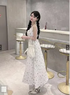 GRL 花柄ジャガードフレアワンピース