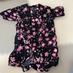 花柄コットン甚平 60cm