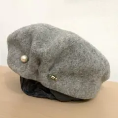 ベレー帽グレー