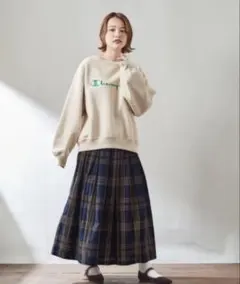 cepo WORK&MILITARY タックチェックスカート C403