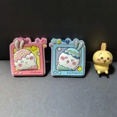 ちいかわ ハチワレ ラバーストラップ　うさぎコードクリップ3点セット