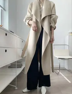 美品！SMILE ORCHID カシミア混ウールガウンコート M