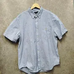 Polo Ralph Lauren 半袖シャツ 青白ストライプ
