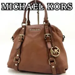 MICHAEL KORS マイケルコース レザー ハンドバッグ ロゴチャーム
