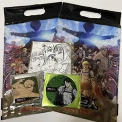 進撃の巨人 映画 特典 スクールカースト色紙 リヴァイ コースター 木製バッジ