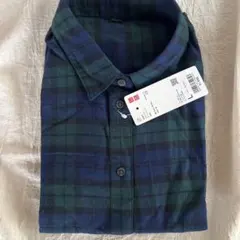 未使用タグ付き！フランネル　ユニクロ　チェック長袖シャツ　1990円 L