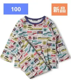 【moujonjon】新幹線 電車 長袖パジャマ 100cm 上下セット