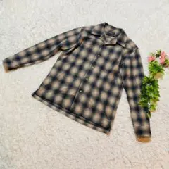アーバンリサーチ ドアーズ(M)長袖 シャツ チェック柄 古着 オンブレチェック